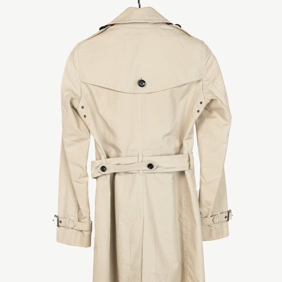 Burberry Brit Beige Belted Double-Breasted Trench Coat - Picture 2 of 15